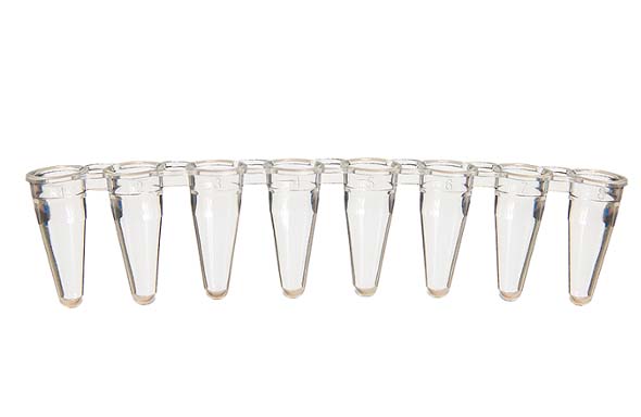 8連PCRチューブ ロープロファイル 0.1ml ホワイト