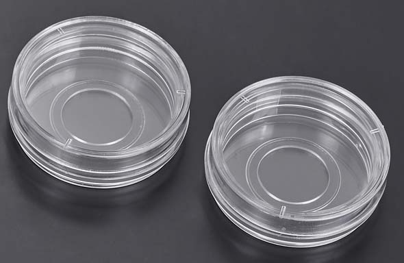 細胞培養ディッシュ　35mm　ガラスボトム（開口径15mm）　接着細胞用