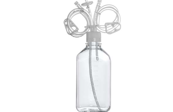 メディアボトル用クローズドステム　1000ｍL　3ポート　1/4"" ID, 3/8"" OD,60cm　ルアーロック（メス）コネクター