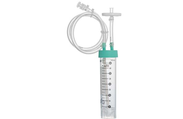 遠心管用クローズドシステム　50mL　1/8"" ID, 1/4"" OD,50cm　ルアーロック（オス）コネクター