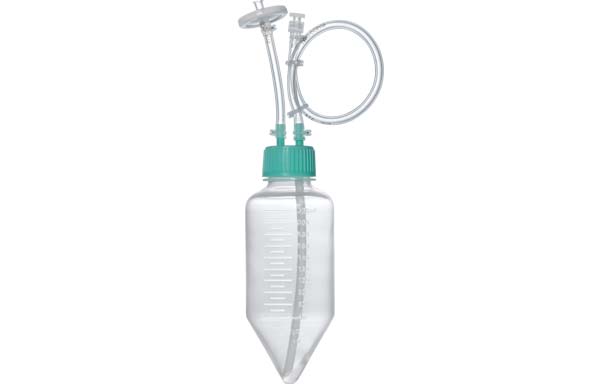遠心ボトル用クローズドシステム 250mL 1/8"" ID, 1/4"" OD,50cm ルアーロック(オス)コネクター