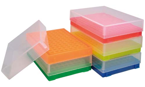 BM - PCRチューブ用ラック 96穴 5色セット: PCRチューブ＆PCRプレート