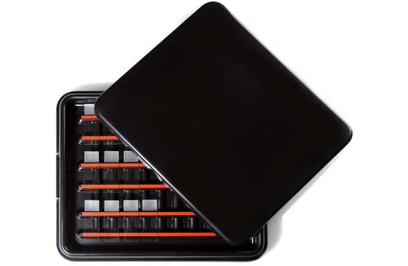 StainTray 染色トレー 30スライド用 黒フタ付