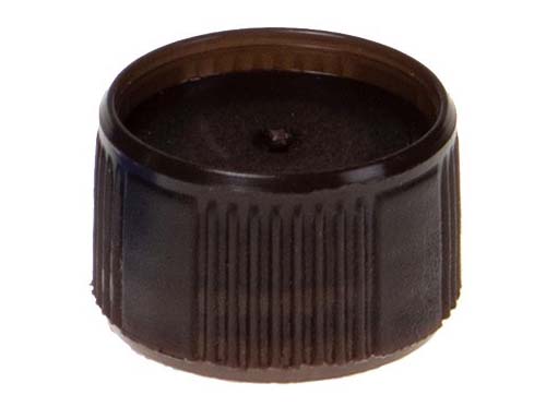 CAP WITH 0-RING SEAL BROWN