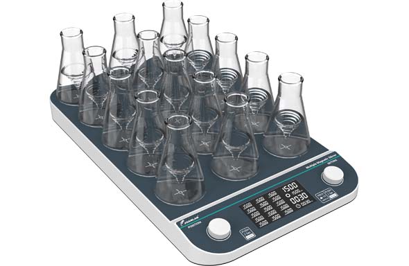 MMS15Maxマグネチックスターラ　15ポート　500mLx15