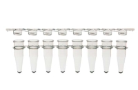 8連PCRチューブ & 8連チューブキャップ フラットタイプ セット クリア